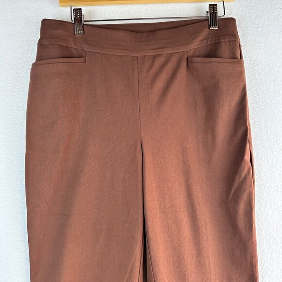 Chicos Pants Womens Size 6 Regular Brown Trousers Chic Office Travel Interview - Picture 3 of 13